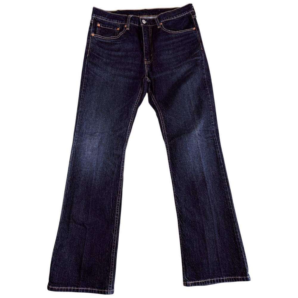 Levis 527 Slim Bootcut Jeans Mens 34x32 Dark Wash Premium Heritage Western